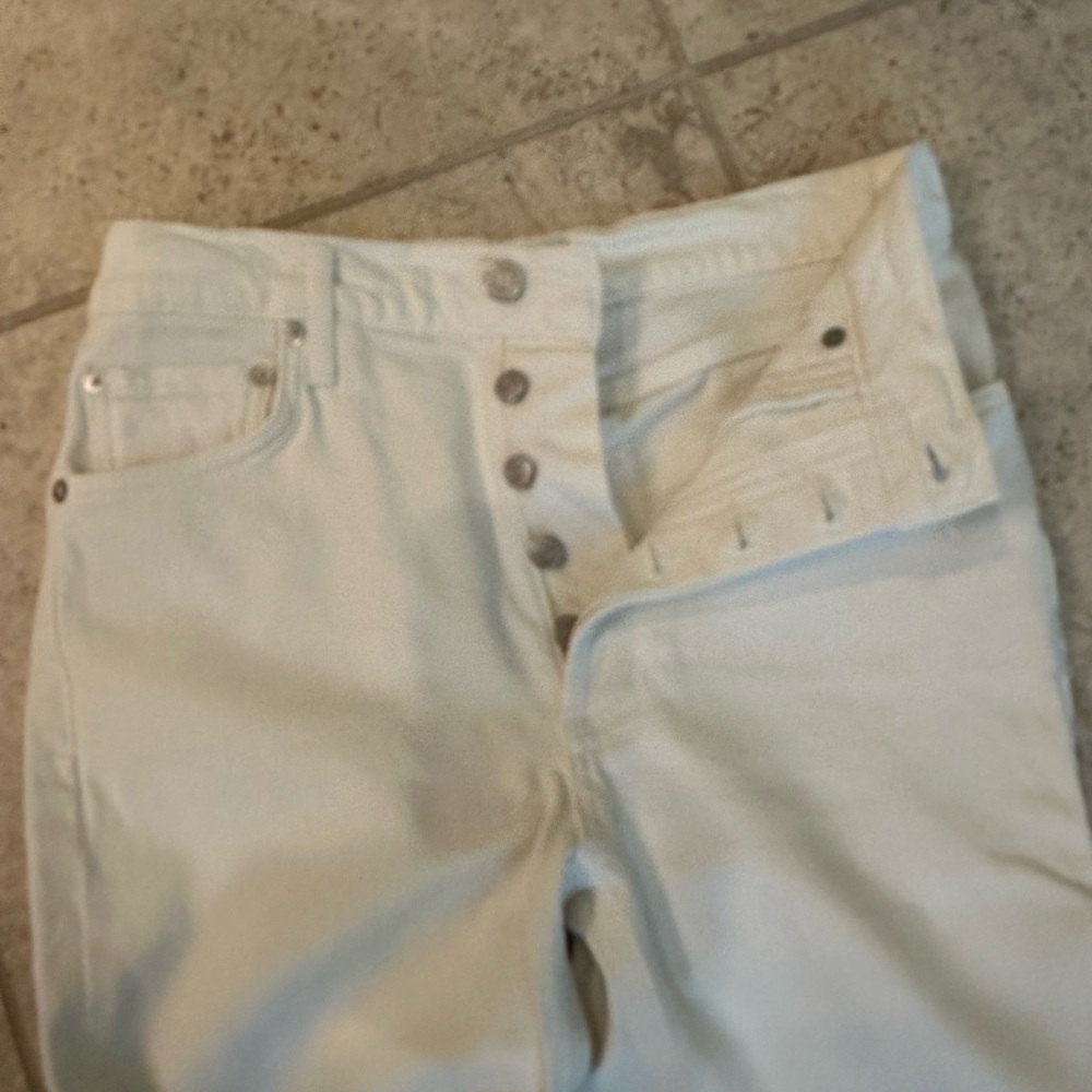 Agolde white high rise jeans